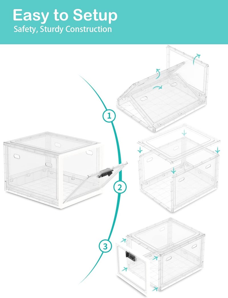 biliitim Large Medicine Lock Box for Safe Medication, Lockable Storage Box for Snacks Food, Phone Lock Boxes with Combination Code for Home/Dorms/Office Storage Lockers - Image 5